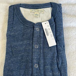 J Crew Men's Henley Navy blue and Grey